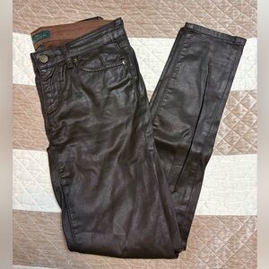 Ralph Lauren Black Leather-Look Skinny Jeans